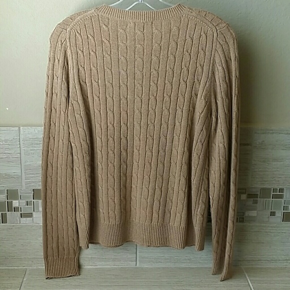 Cambridge merino wool cable cardigan sweater - Picture 4 of 6